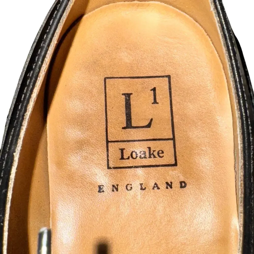 Loake Last Oxfords Men's Size 8.5 Black Leather Professional Collection Cap Toe